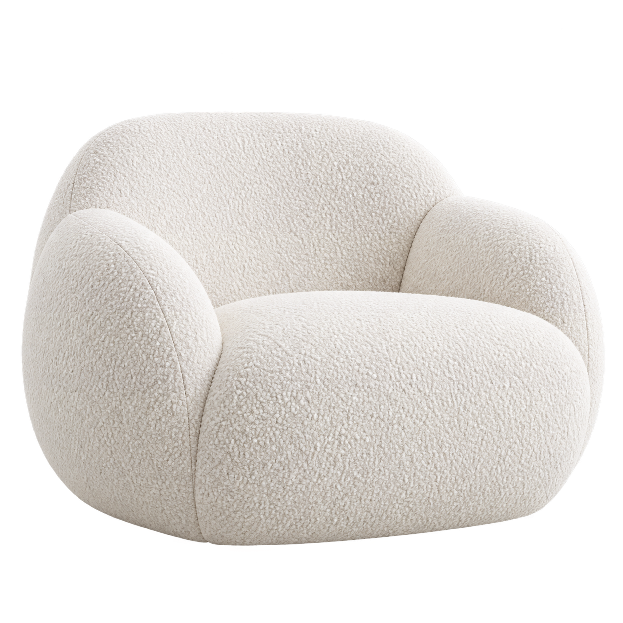 Soft rounded lounge chair