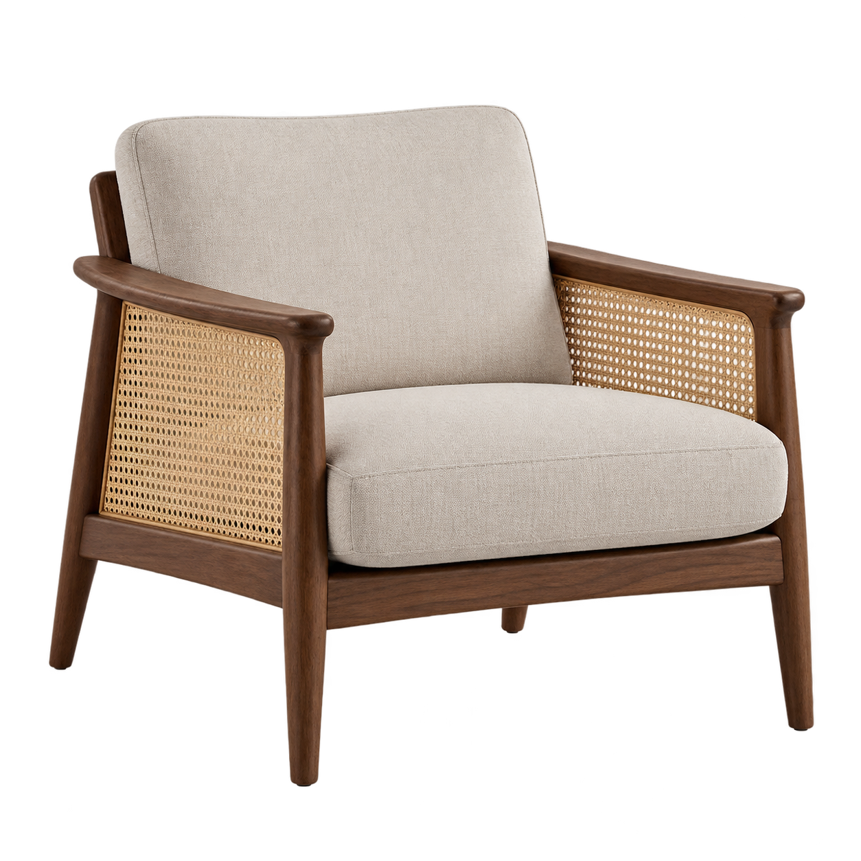 Wood frame lounge chair